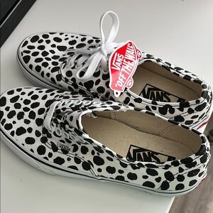 Vans Women's Black & White Dalmatian Print Authentic Sneakers